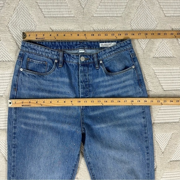 Blanknyc Jeans 30 The Madison Crop High Rise Crop  Embellished - Picture 5 of 14